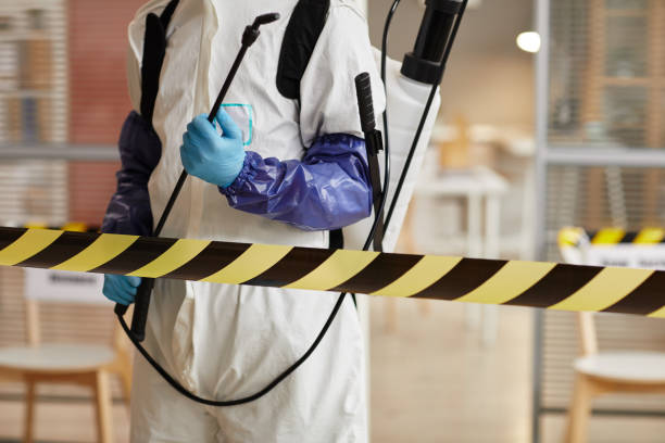 Professional Biohazard Cleanup technician working in Laton, CA
